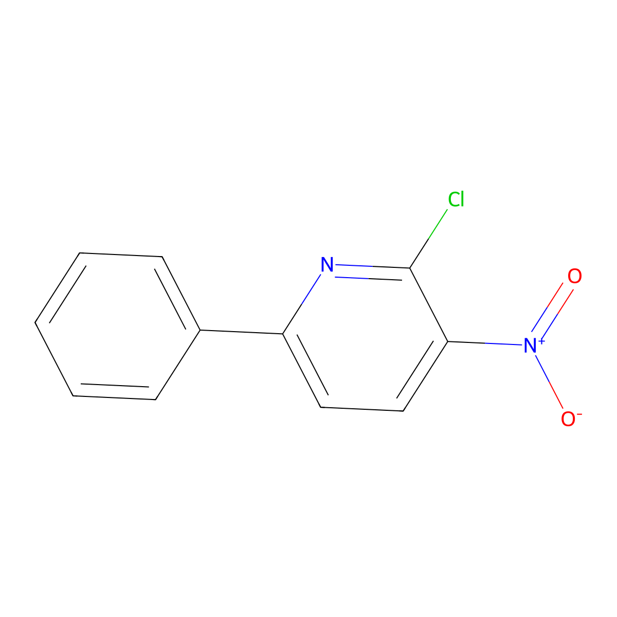 2-Chloro-3-nitro-6-phenylpyridine molecular structure, CAS 187242-88-2