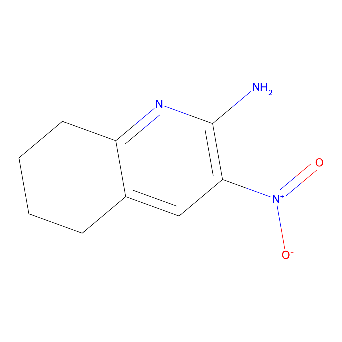 3-Nitro-5,6,7,8-tetrahydroquinolin-2-amine molecular structure, CAS 187242-99-5