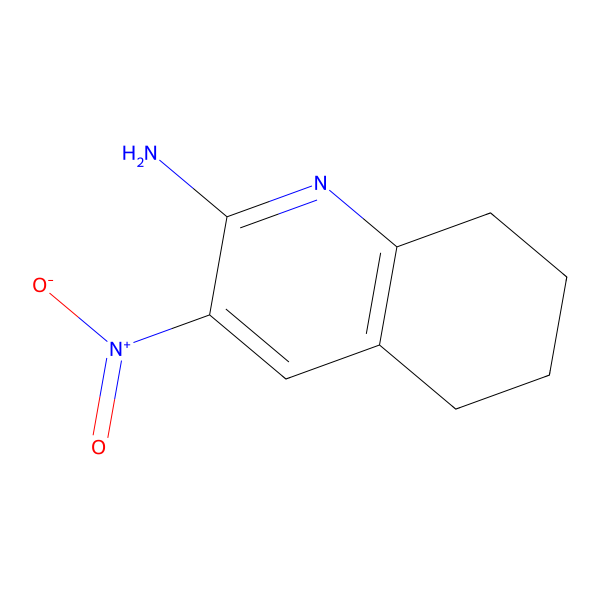 3-Nitro-5,6,7,8-tetrahydroquinolin-2-amine molecular structure, CAS 187242-99-5