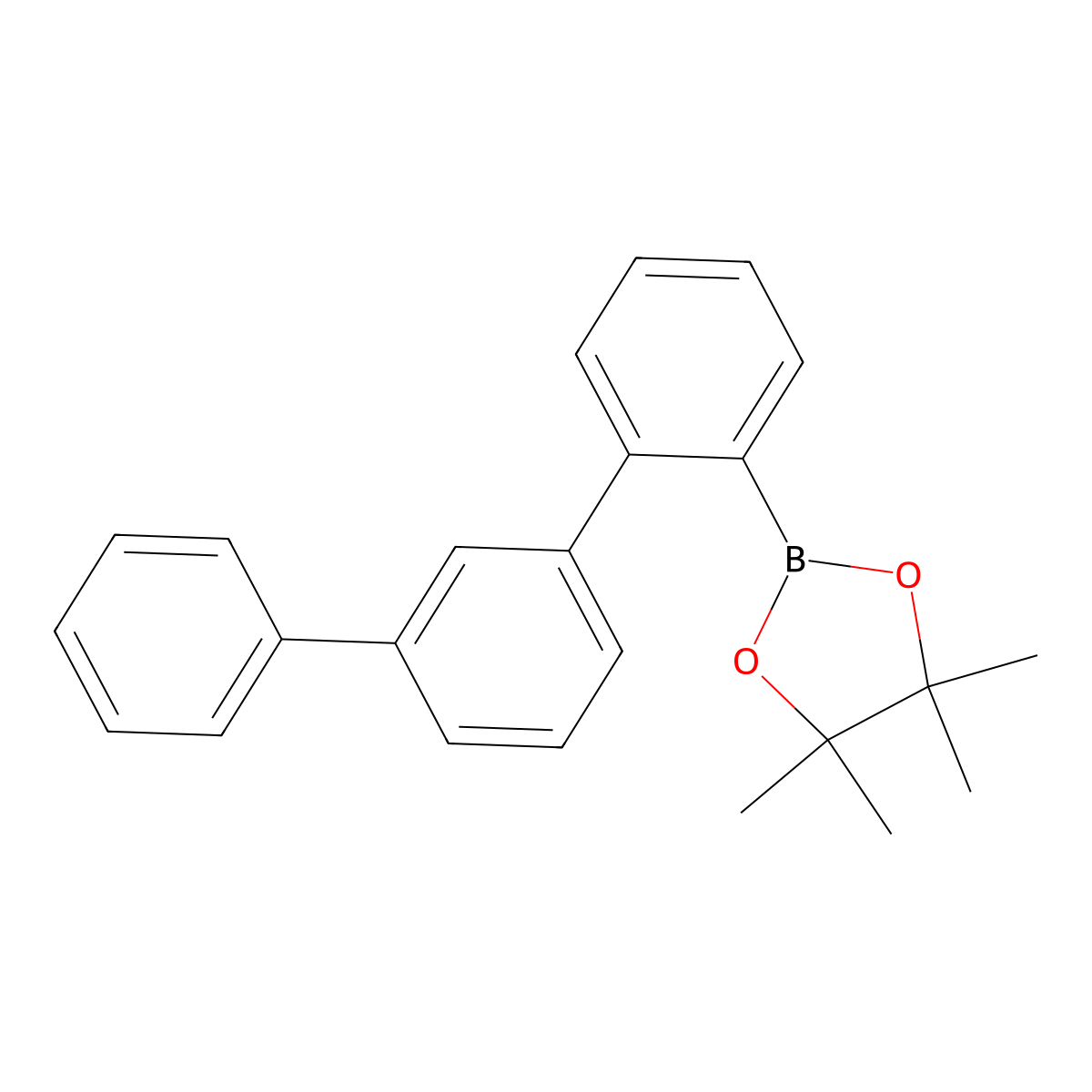4,4,5,5-tetramethyl-2-[1,1':3',1''-terphenyl]-2-yl-1,3,2-Dioxaborolane molecular structure, CAS 1872426-73-7