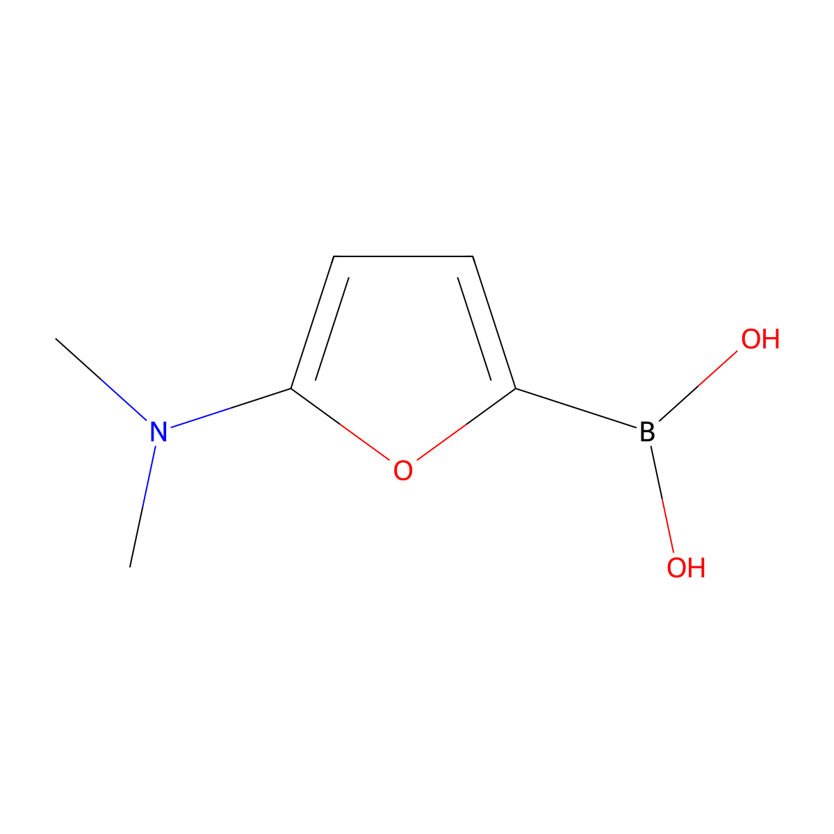 5-(Dimethylaminol)furan-2-boronic acid molecular structure, CAS 1872427-39-8