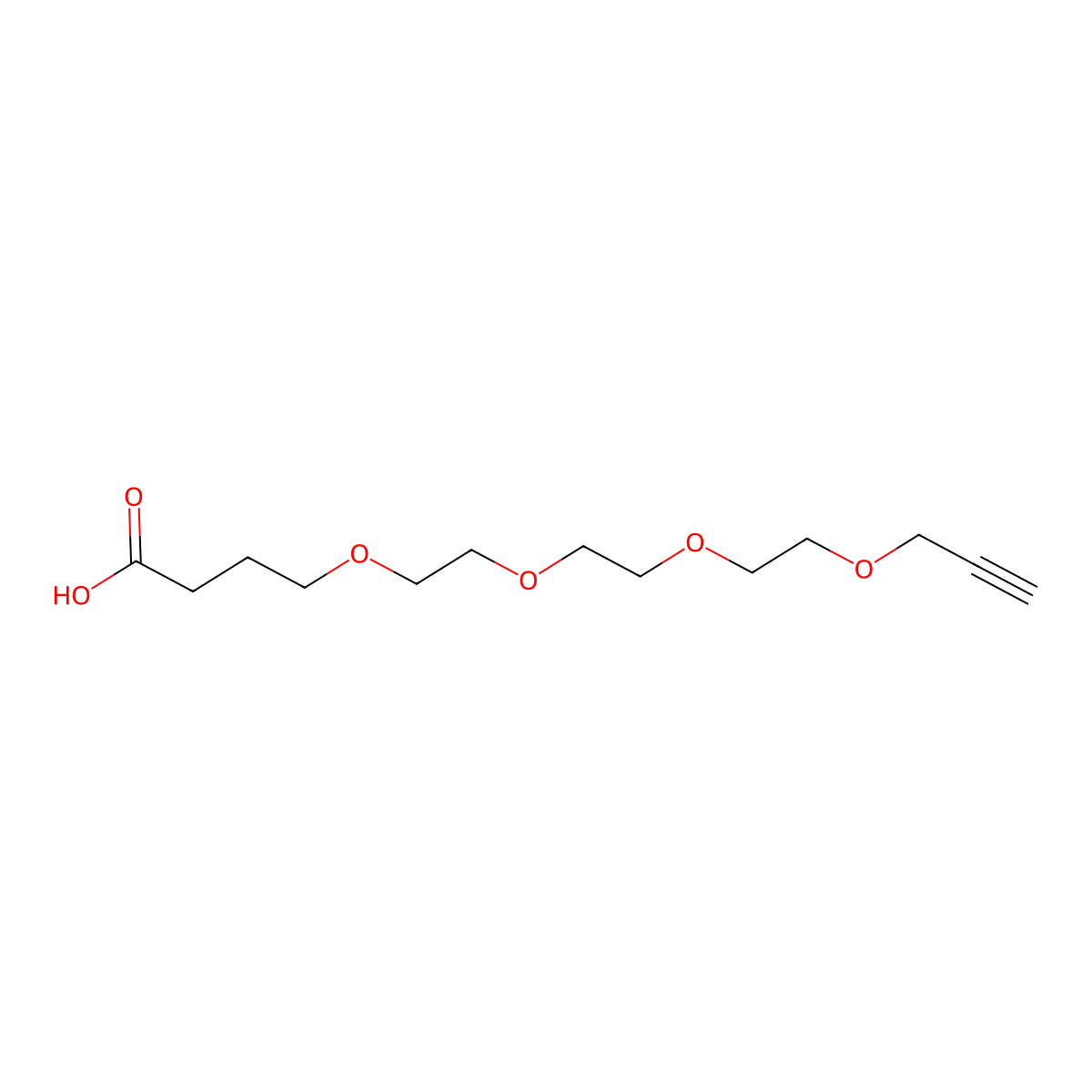 Propargyl-PEG4-(CH2)3-acid molecular structure, CAS 1872433-74-3