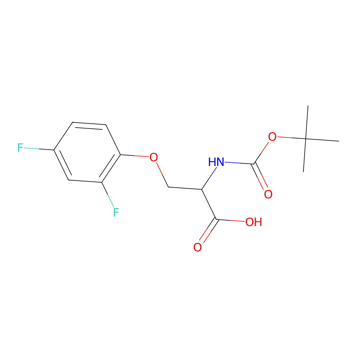 (R)-a-Amino-2,3-difluorobenzenebutanoic acid molecular structure, CAS 1872444-98-8