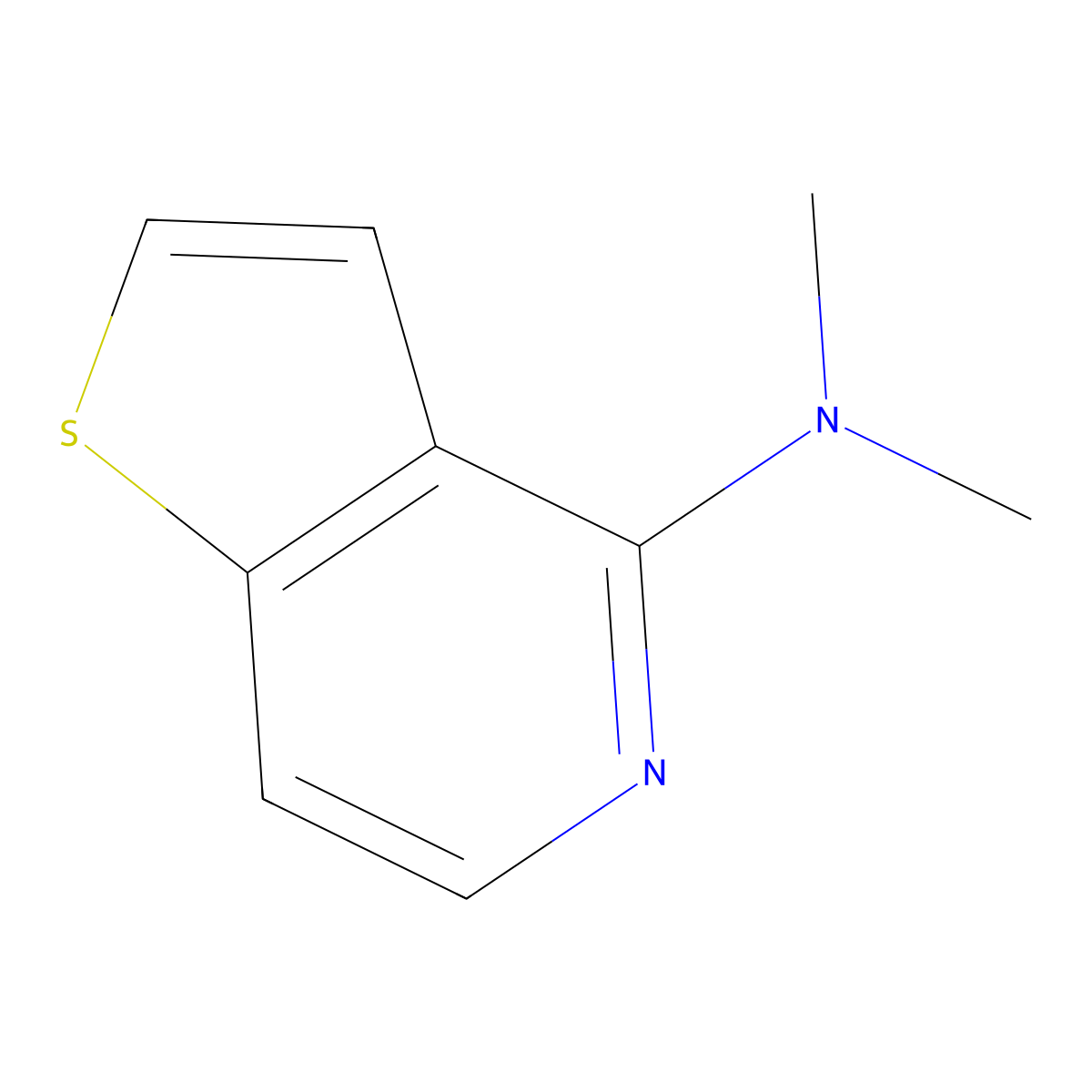 N,N-dimethylthieno[3,2-c]pyridin-4-amine molecular structure, CAS 1872477-94-5