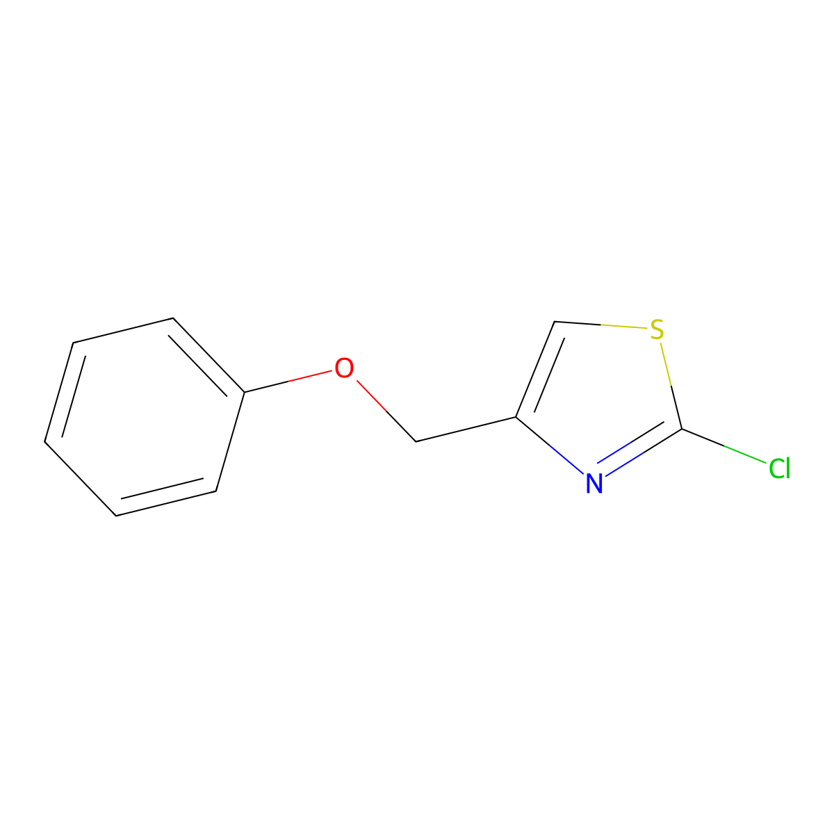2-Chloro-4-(phenoxymethyl)-1,3-thiazole molecular structure, CAS 1872492-22-2