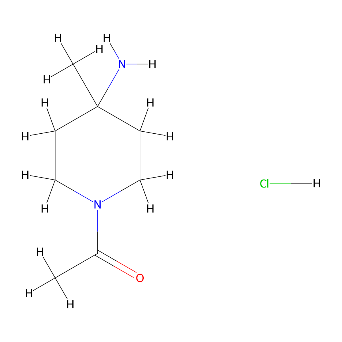 1-(4-Amino-4-methylpiperidin-1-yl)ethan-1-one hydrochloride molecular structure, CAS 1872508-30-9