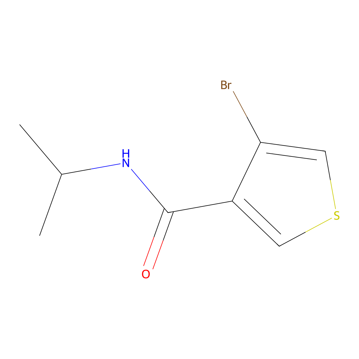 4-Bromo-N-isopropylthiophene-3-carboxamide molecular structure, CAS 1872524-78-1