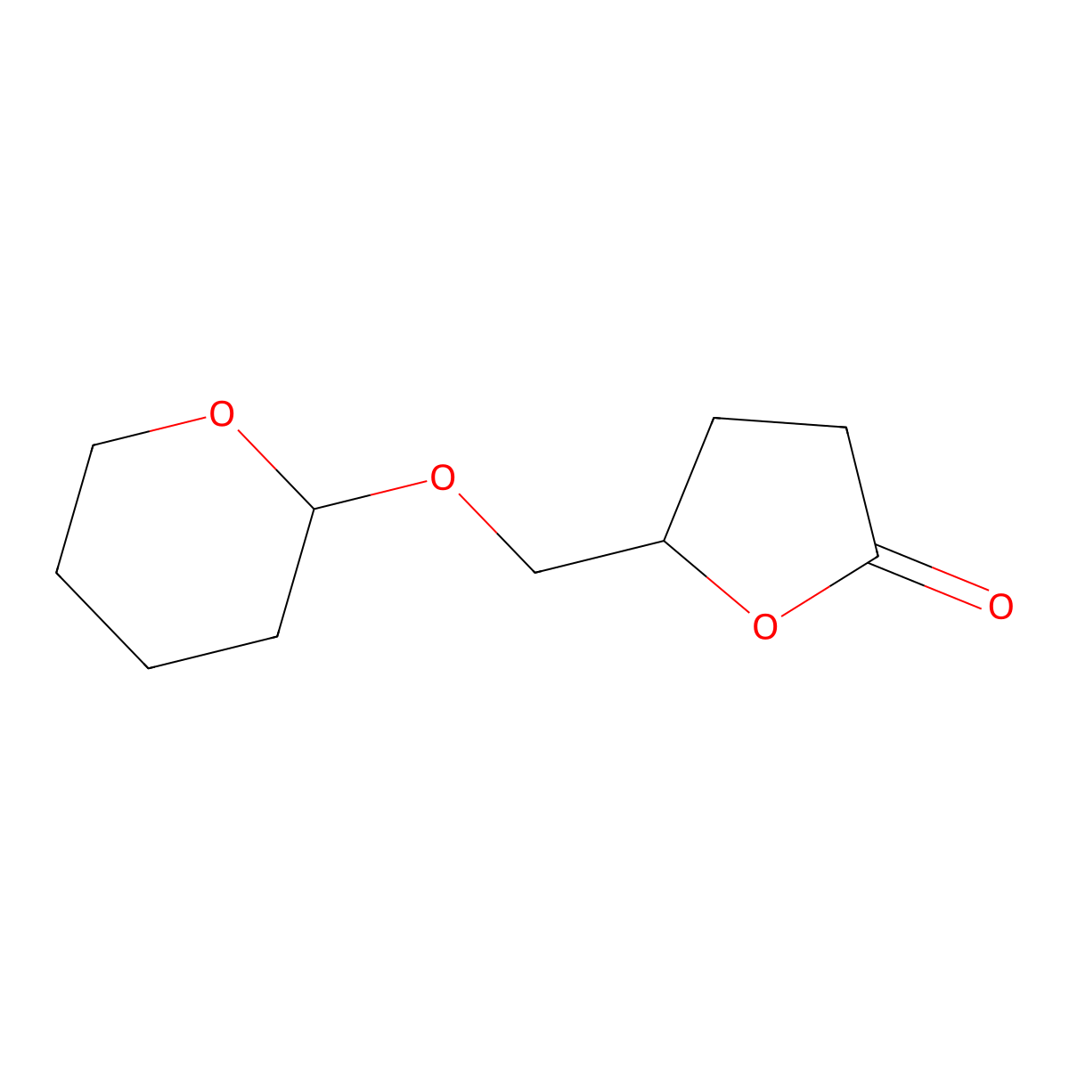 (5S)-5-(((Tetrahydro-2H-pyran-2-YL)oxy)methyl)dihydrofuran-2(3H)-one molecular structure, CAS 187264-97-7