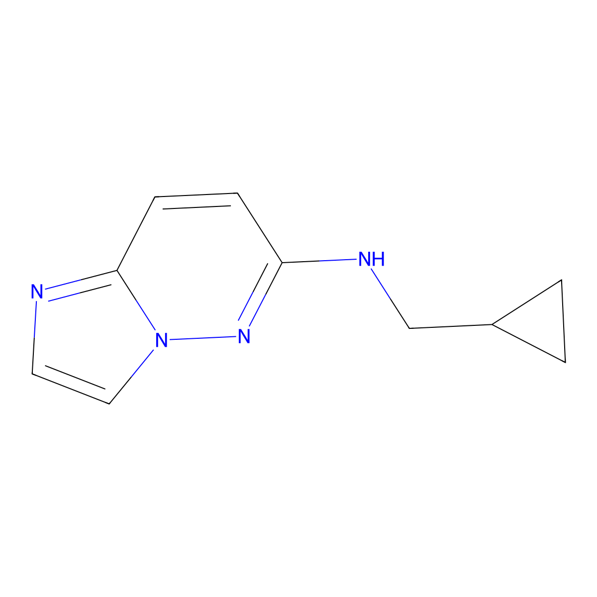 N-(cyclopropylmethyl)imidazo[1,2-b]pyridazin-6-amine molecular structure, CAS 1872645-32-3