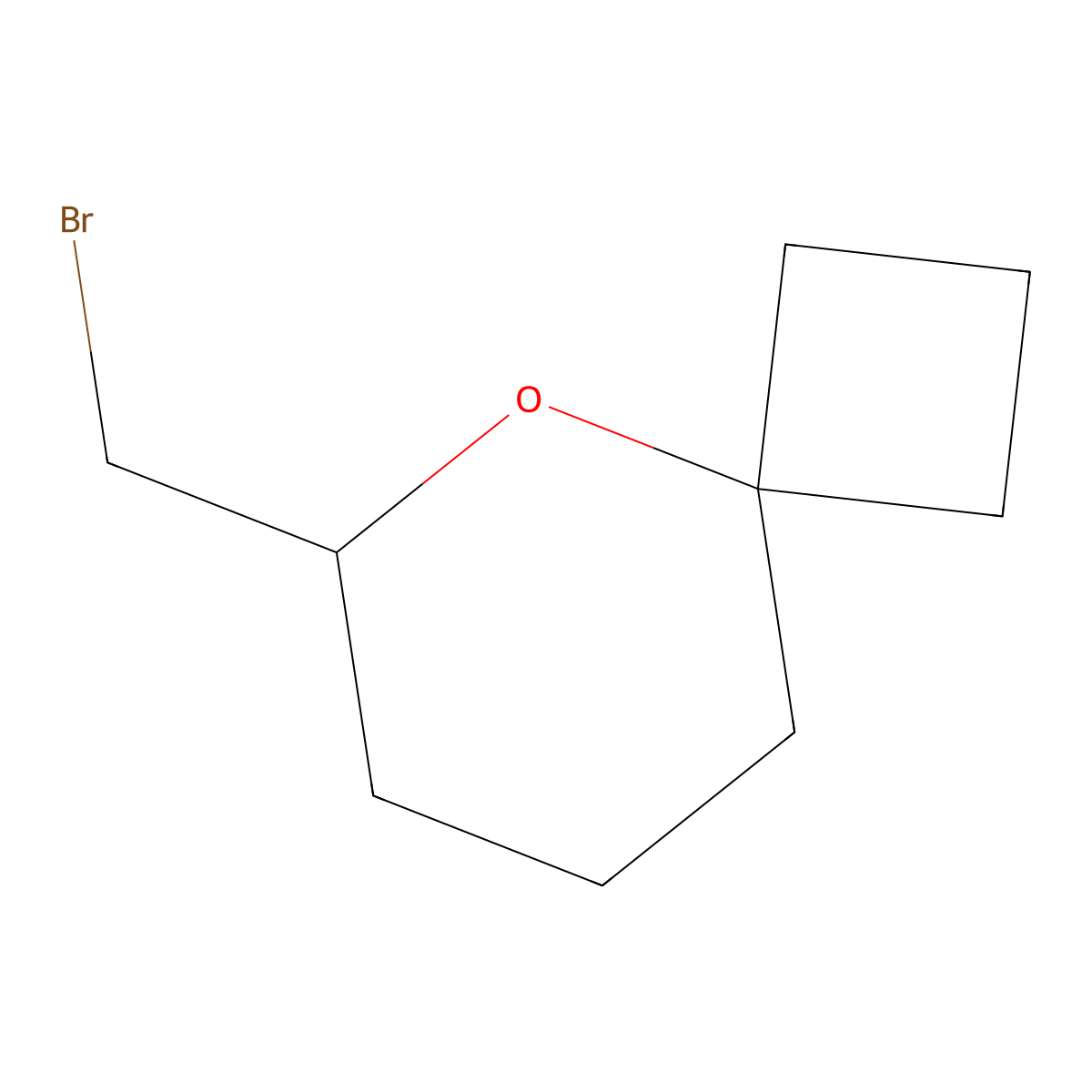 6-(Bromomethyl)-5-oxaspiro[3.5]nonane molecular structure, CAS 1872681-59-8