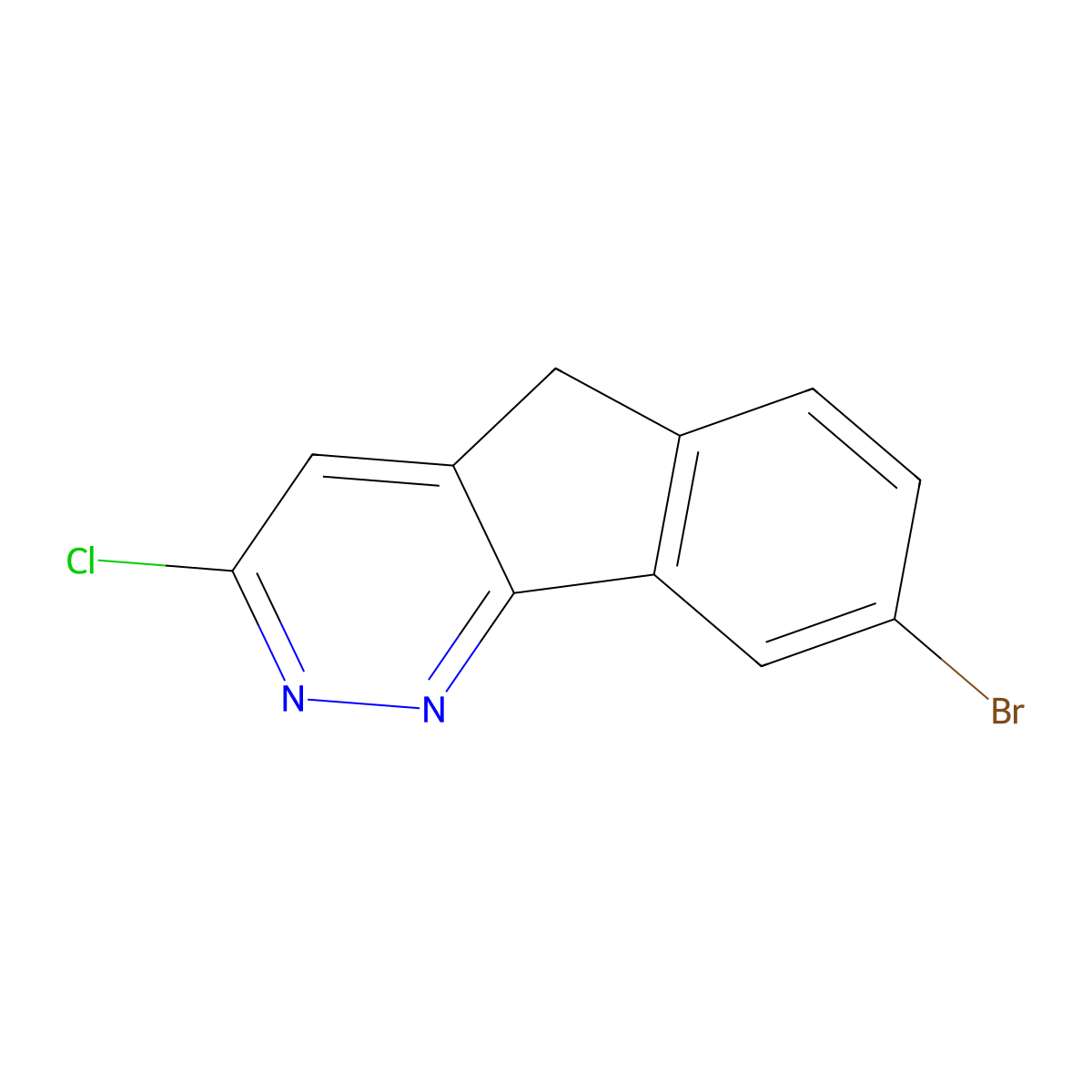 8-Bromo-3-chloro-5H-indeno[1,2-c]pyridazine molecular structure, CAS 1872725-68-2