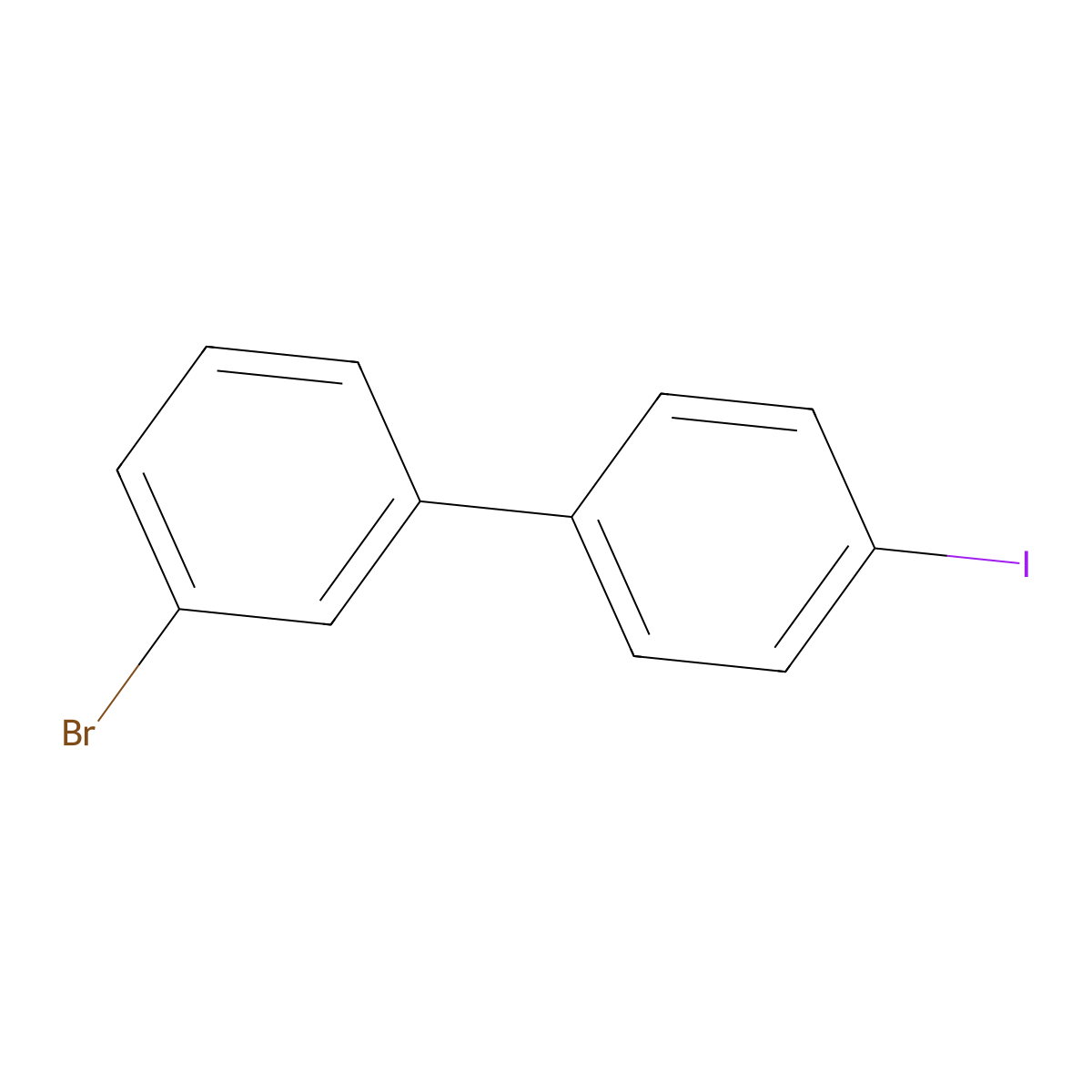 3-Bromo-4'-iodo-1,1'-biphenyl molecular structure, CAS 187275-73-6