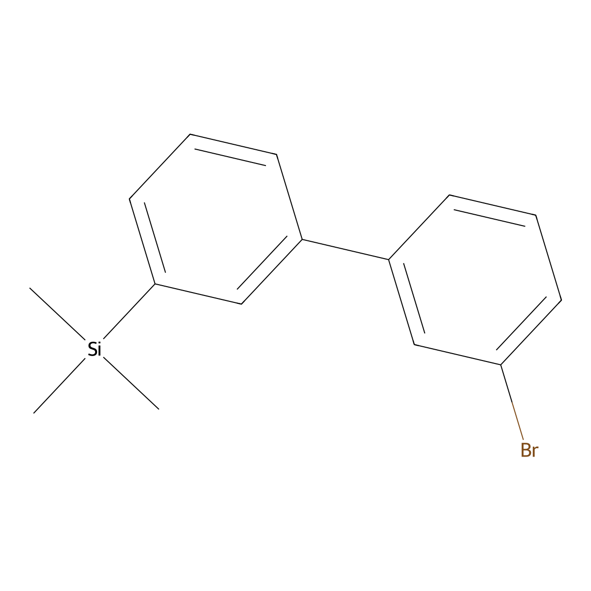 3-Bromo-3'-(trimethylsilyl)biphenyl molecular structure, CAS 187275-74-7