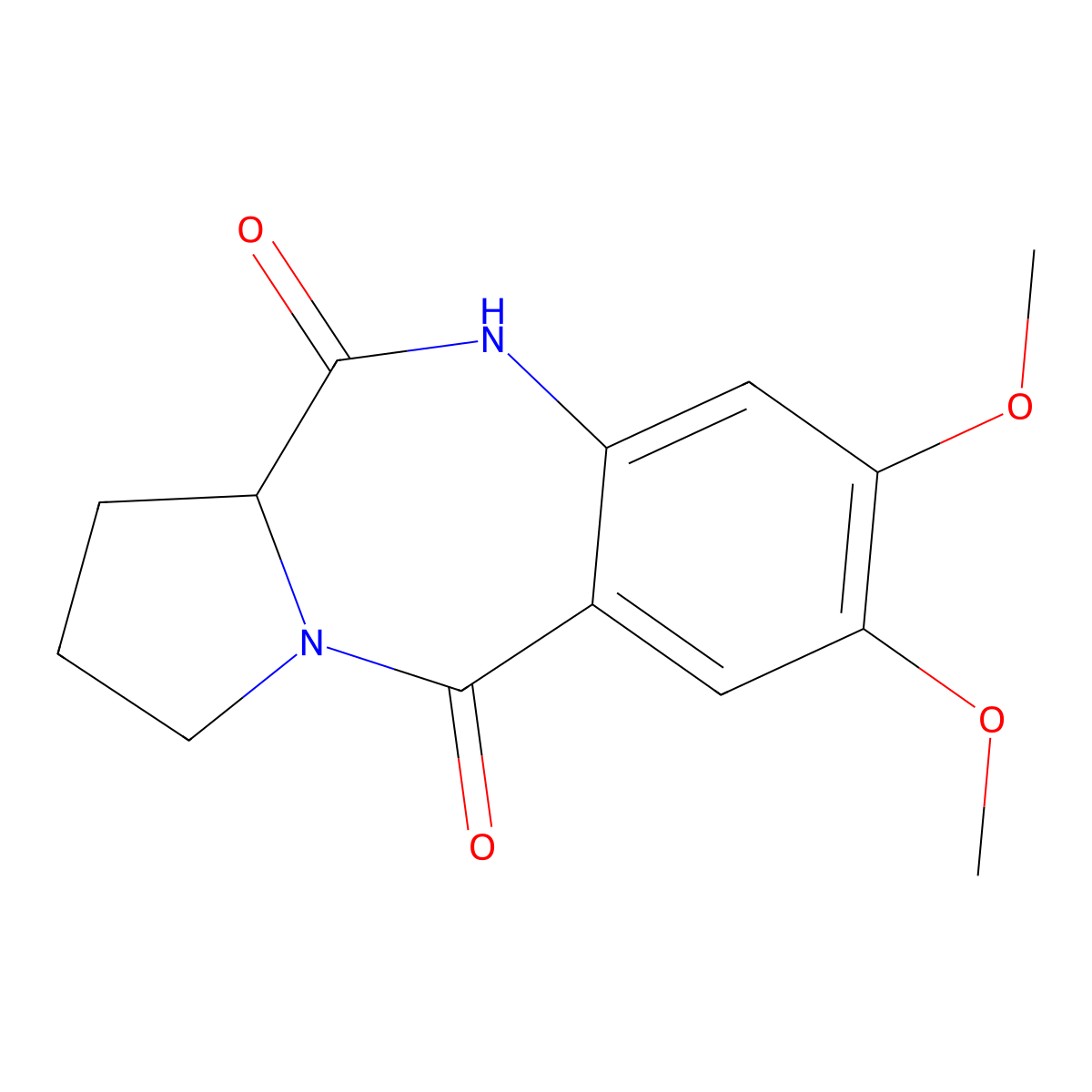 12,13-Dimethoxy-3,9-diazatricyclo[8.4.0.0,3,7]tetradeca-1(10),11,13-triene-2,8-dione molecular structure, CAS 187276-05-7