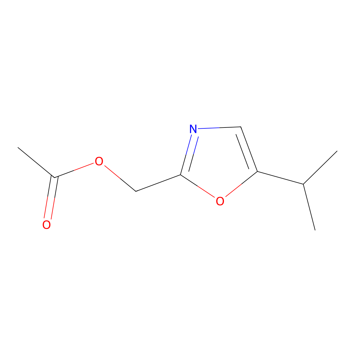 [5-(Propan-2-yl)-1,3-oxazol-2-yl]methyl acetate molecular structure, CAS 1872770-76-7