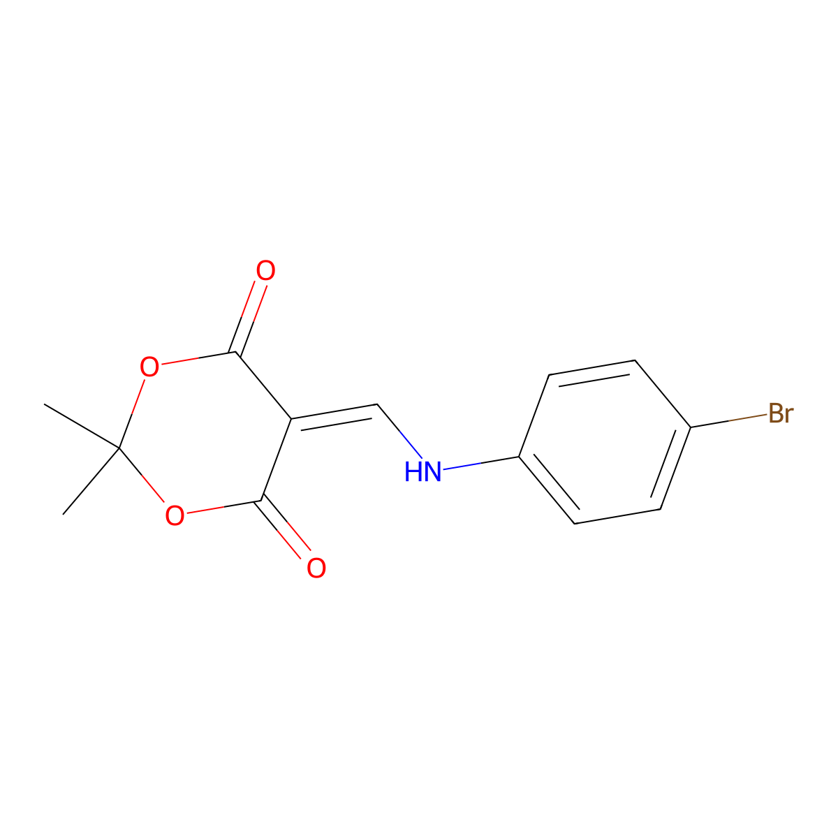 5-[(4-Bromophenylamino)methylene]-2,2-dimethyl-1,3-dioxane-4,6-dione molecular structure, CAS 187278-01-9