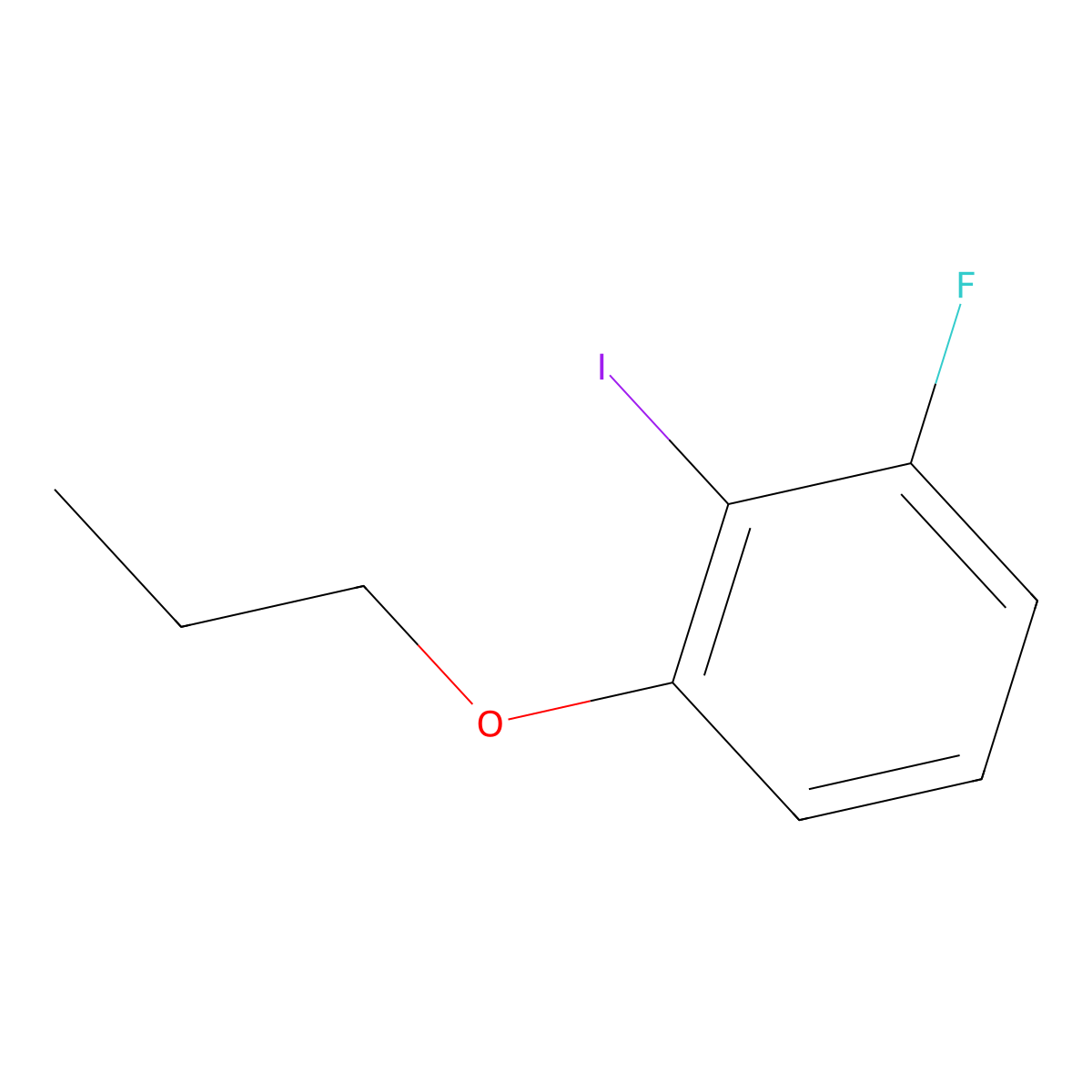 1-Fluoro-2-iodo-3-propoxybenzene molecular structure, CAS 1872784-88-7