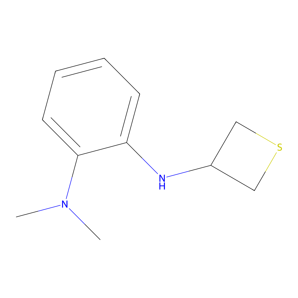 N1,N1-Dimethyl-N2-(thietan-3-yl)benzene-1,2-diamine molecular structure, CAS 1872786-01-0