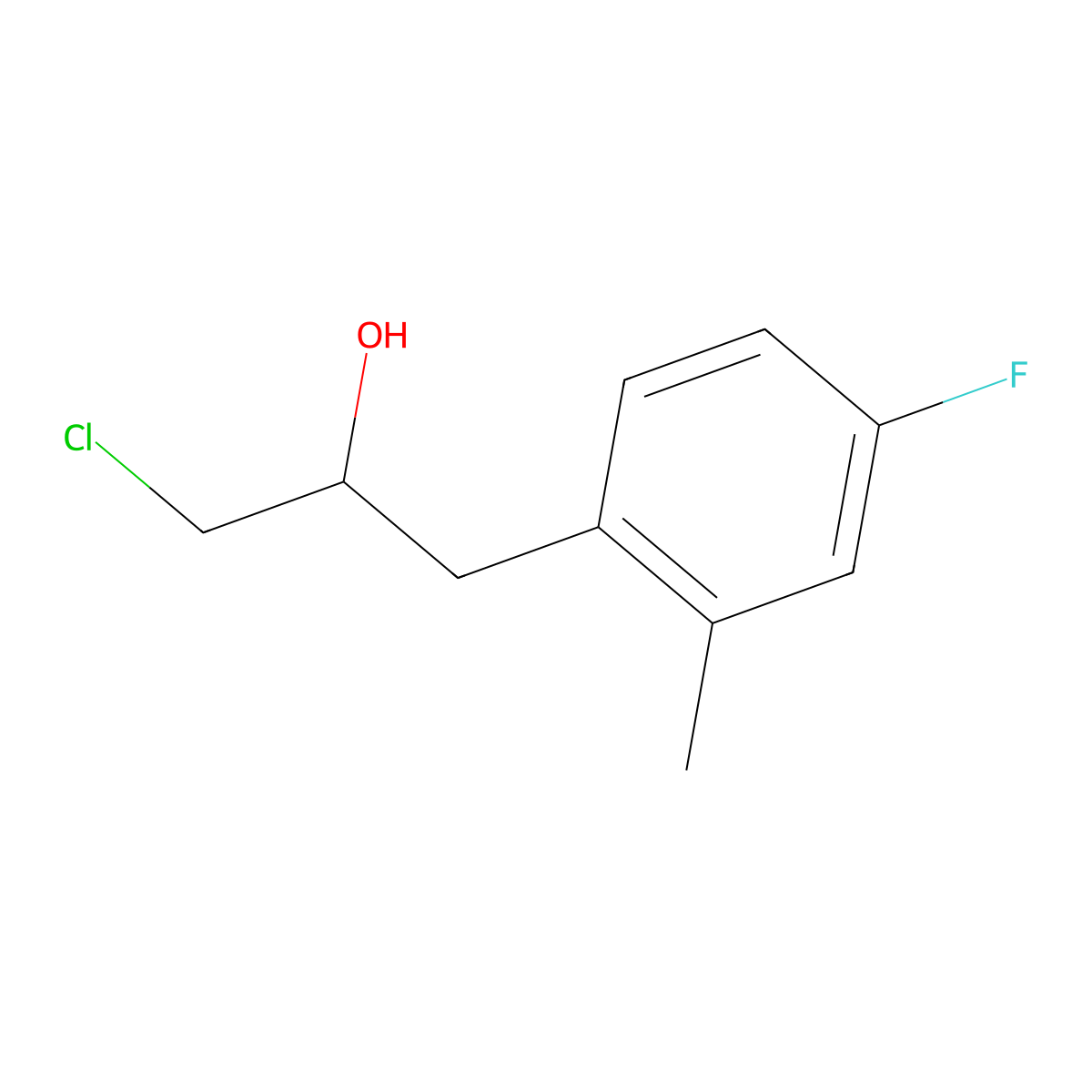 alpha-(Chloromethyl)-4-fluoro-2-methylbenZeneethanol molecular structure, CAS 1872807-66-3