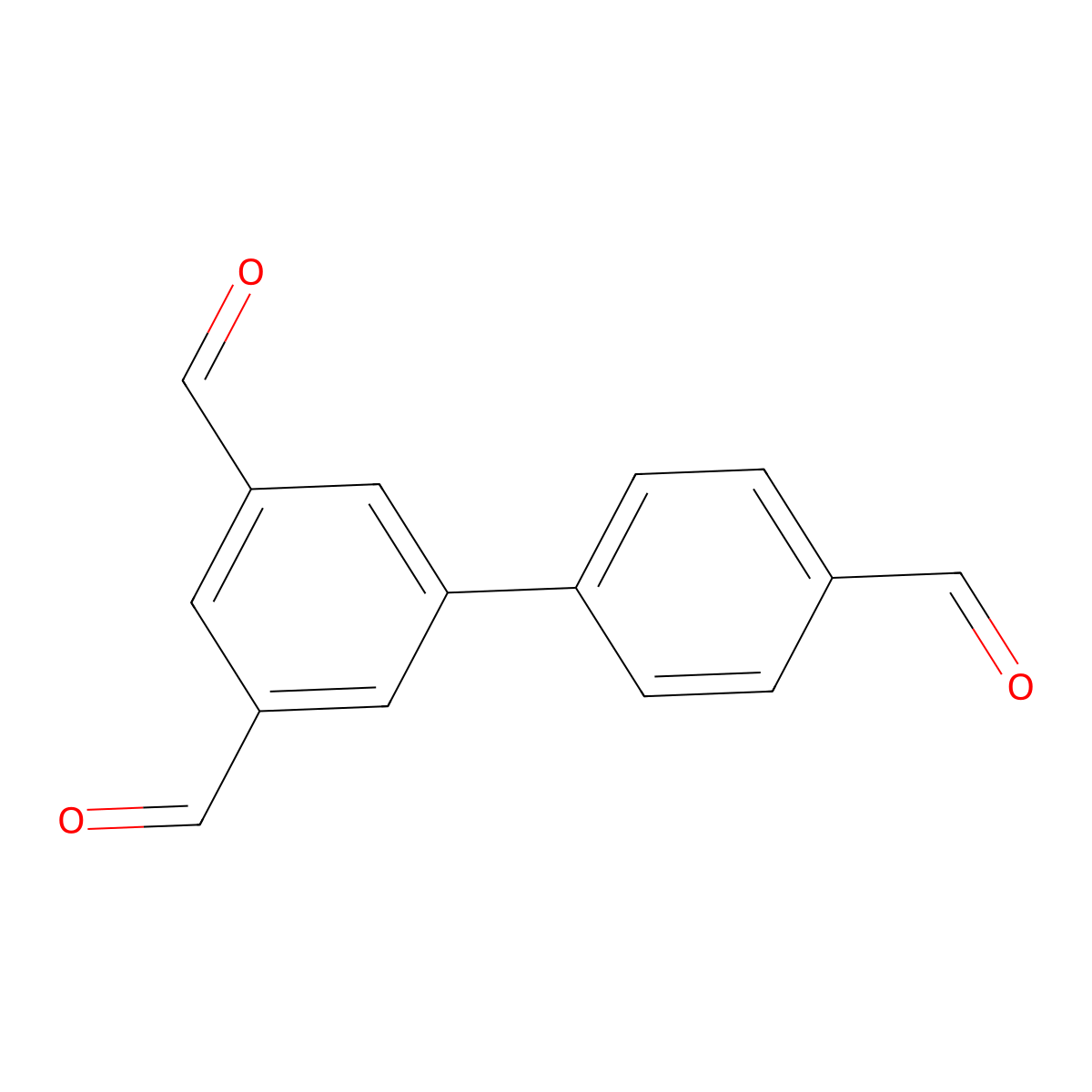[1,1'-Biphenyl]-3,4',5-tricarbaldehyde molecular structure, CAS 187281-19-2