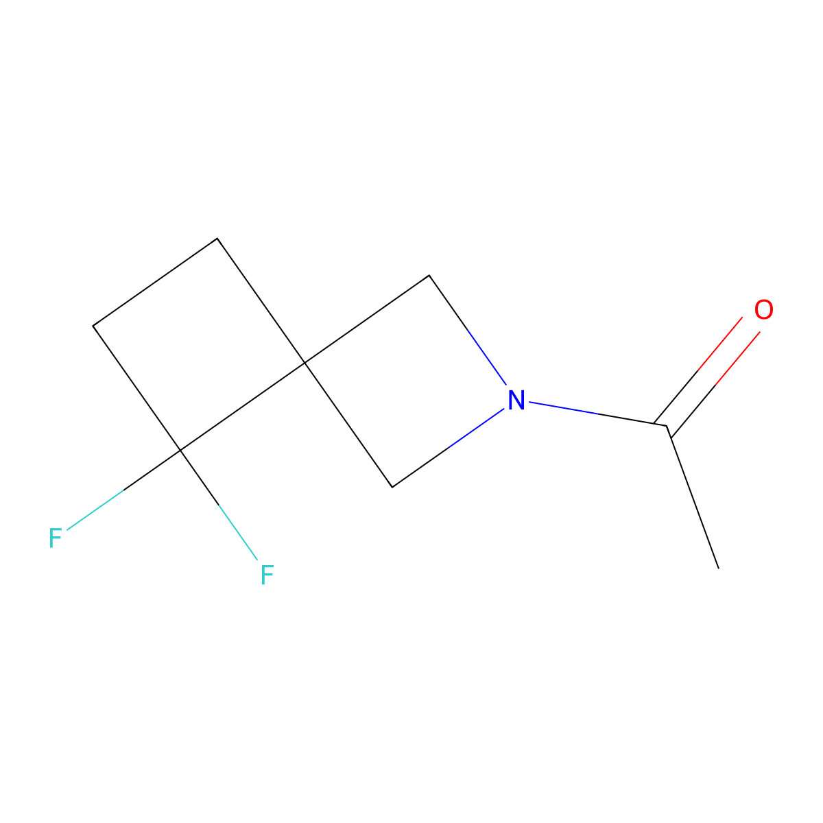 1-{5,5-Difluoro-2-azaspiro[3.3]heptan-2-yl}ethan-1-one molecular structure, CAS 1872815-60-5