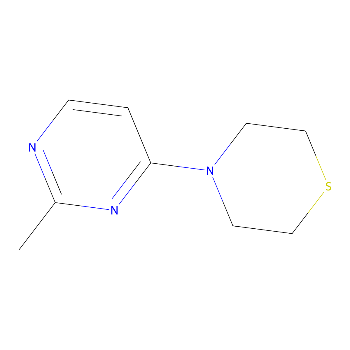 4-(2-Methylpyrimidin-4-yl)thiomorpholine molecular structure, CAS 1872824-80-0