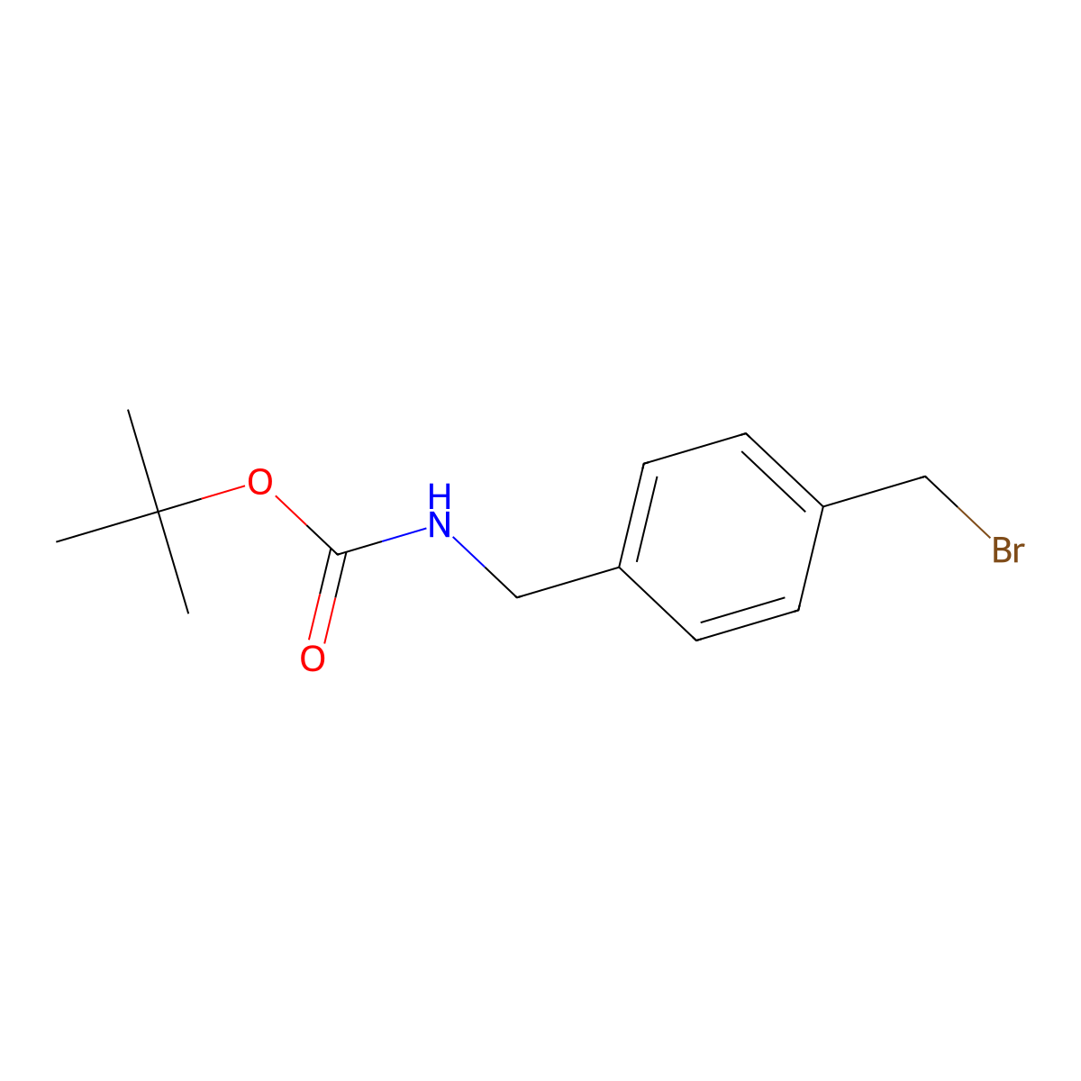 tert-Butyl 4-(bromomethyl)benzylcarbamate molecular structure, CAS 187283-17-6