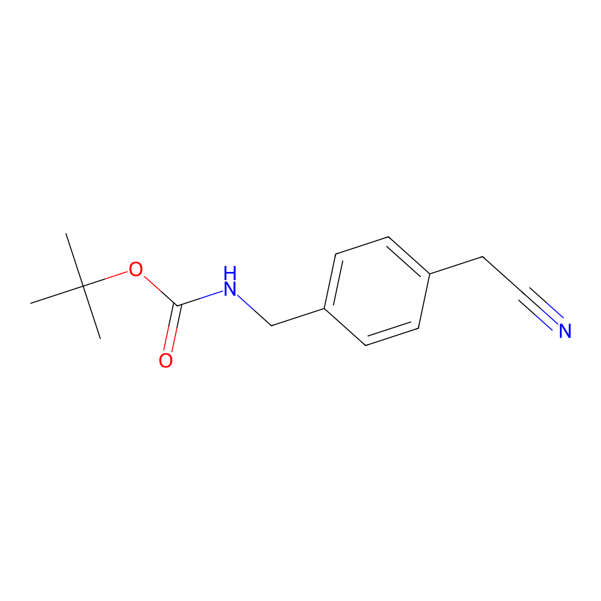 (4-Cyanomethyl-benzyl)-carbamic acid tert-butyl ester molecular structure, CAS 187283-18-7