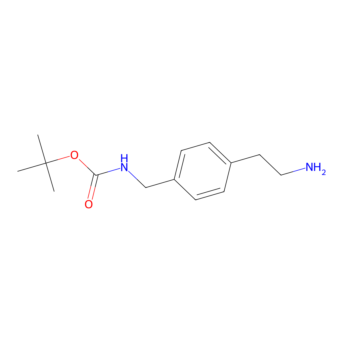 tert-butyl N-((4-(2-aminoethyl)phenyl)methyl)carbamate molecular structure, CAS 187283-19-8