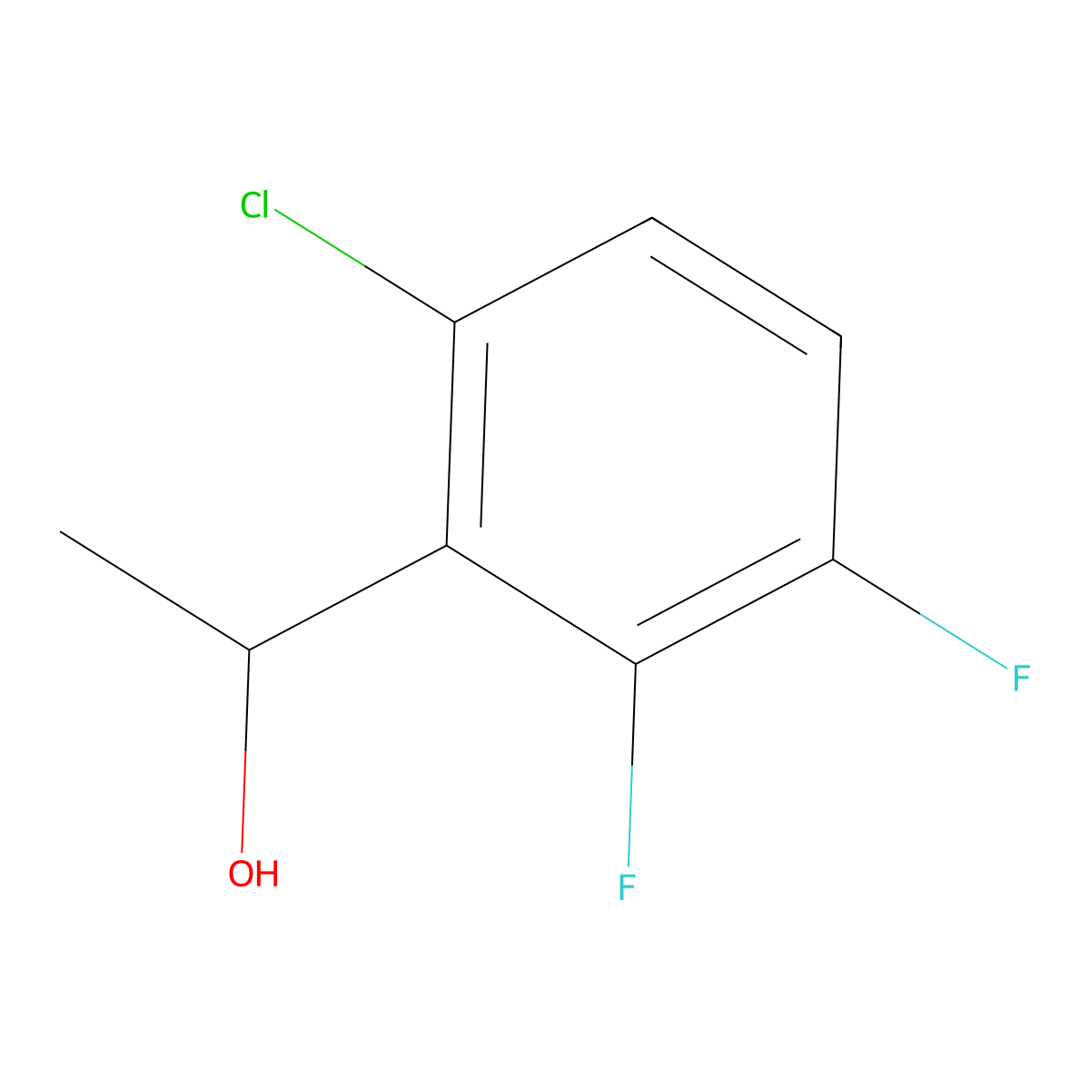 1-(6-Chloro-2,3-difluorophenyl)ethanol molecular structure, CAS 1872848-36-6