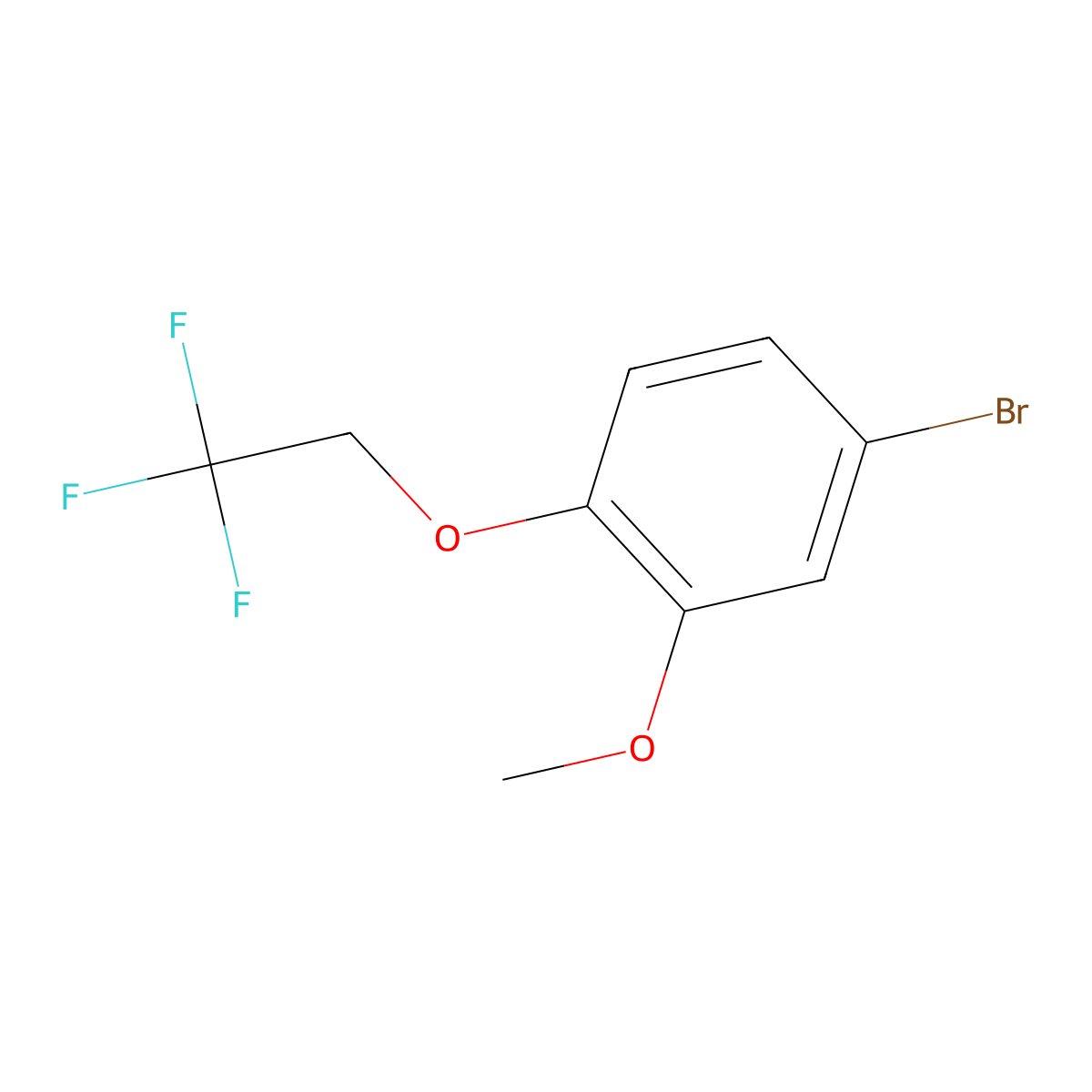 4-Bromo-2-methoxy-1-(2,2,2-trifluoro-ethoxy)-benzene molecular structure, CAS 1872891-66-1