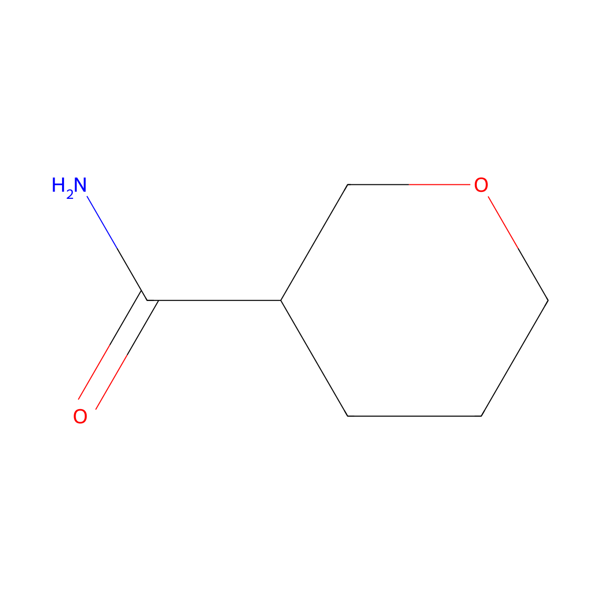 tetrahydro-2H-pyran-3-carboxamide molecular structure, CAS 18729-21-0