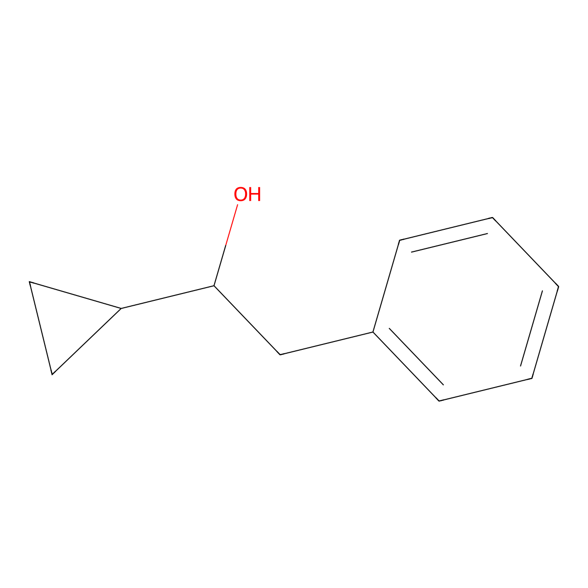 alpha-Cyclopropylbenzeneethanol molecular structure, CAS 18729-52-7