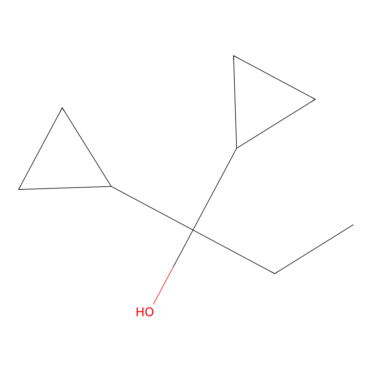 alpha-Cyclopropyl-alpha-ethylcyclopropanemethanol molecular structure, CAS 18729-53-8