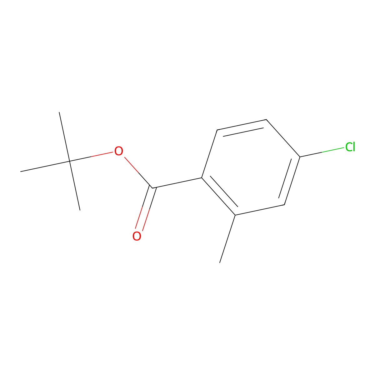 4-Chloro-2-methyl-benzoic acid tert-butyl ester molecular structure, CAS 1872907-39-5