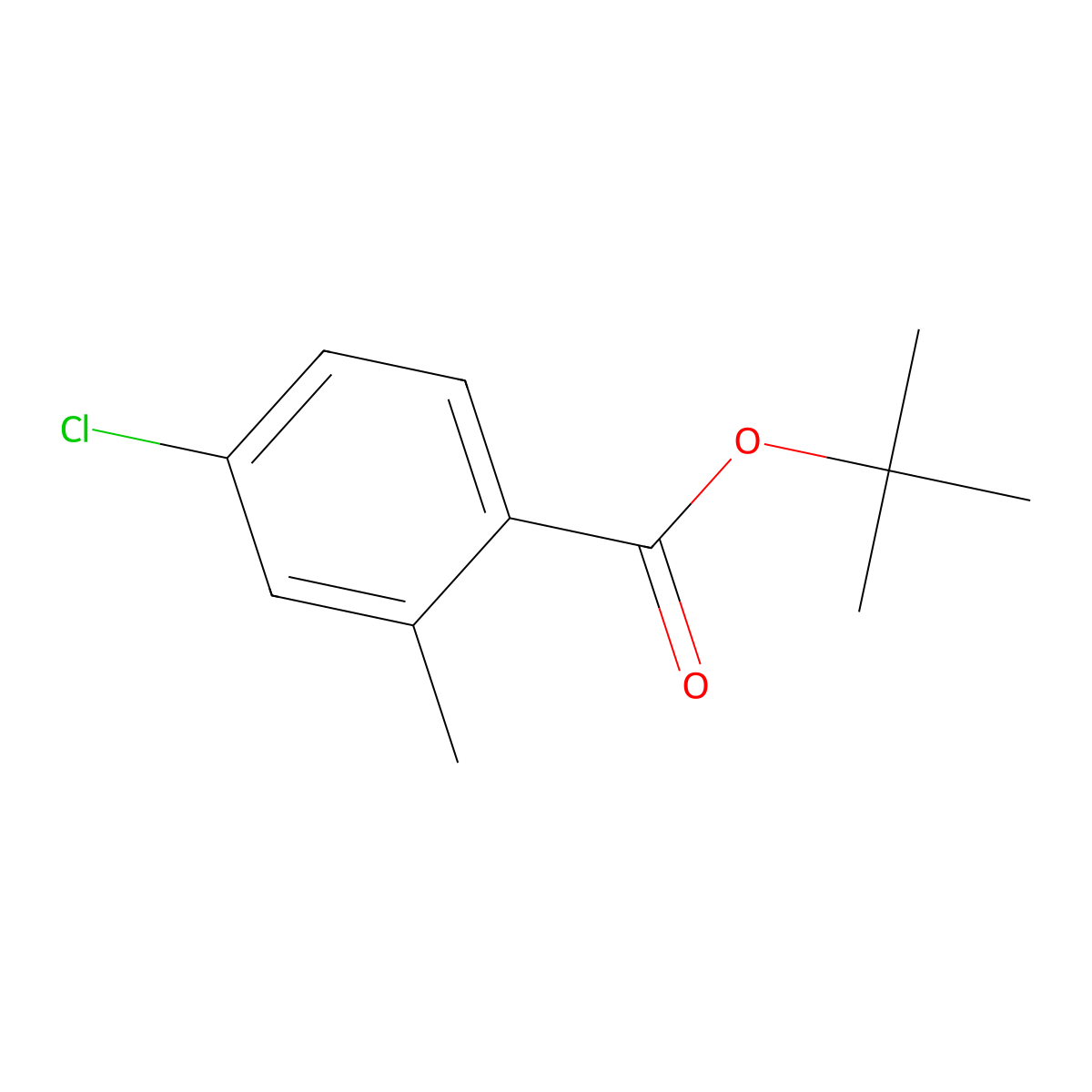 4-Chloro-2-methyl-benzoic acid tert-butyl ester molecular structure, CAS 1872907-39-5