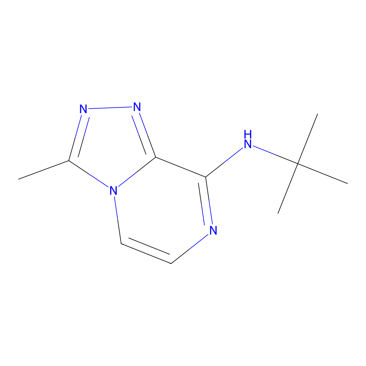 N-tert-butyl-3-methyl-[1,2,4]triazolo[4,3-a]pyrazin-8-amine molecular structure, CAS 1872938-27-6