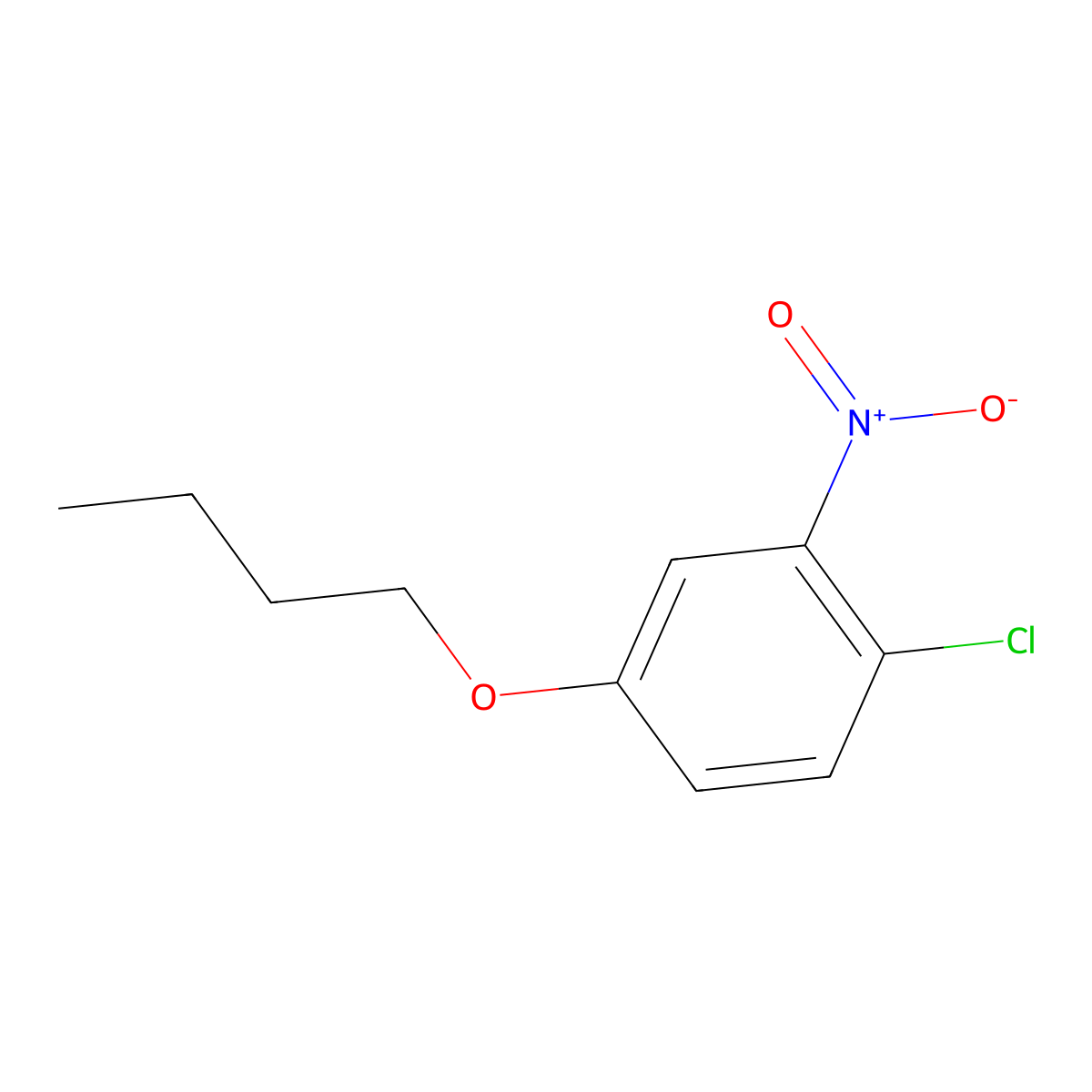 4-Butoxy-1-chloro-2-nitrobenzene molecular structure, CAS 1872972-22-9