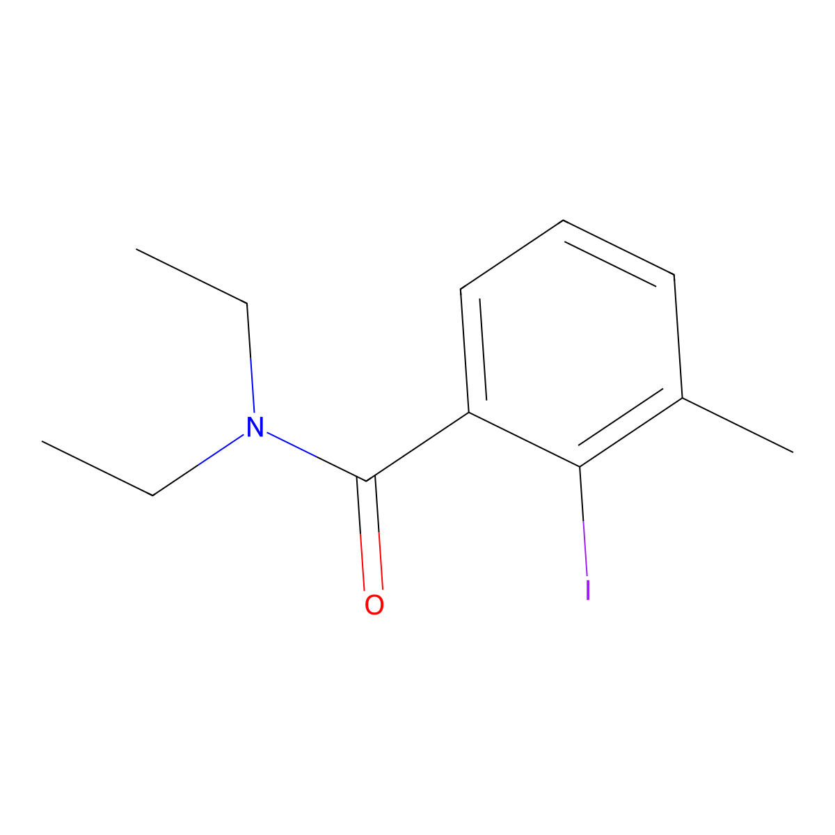 N,N-diethyl-2-iodo-3-methylbenzamide molecular structure, CAS 1872981-26-4