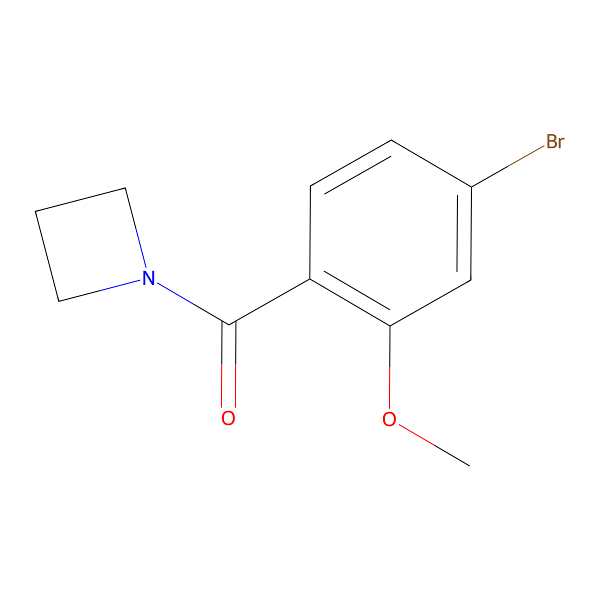 1-(4-Bromo-2-methoxybenzoyl)azetidine molecular structure, CAS 1872981-38-8