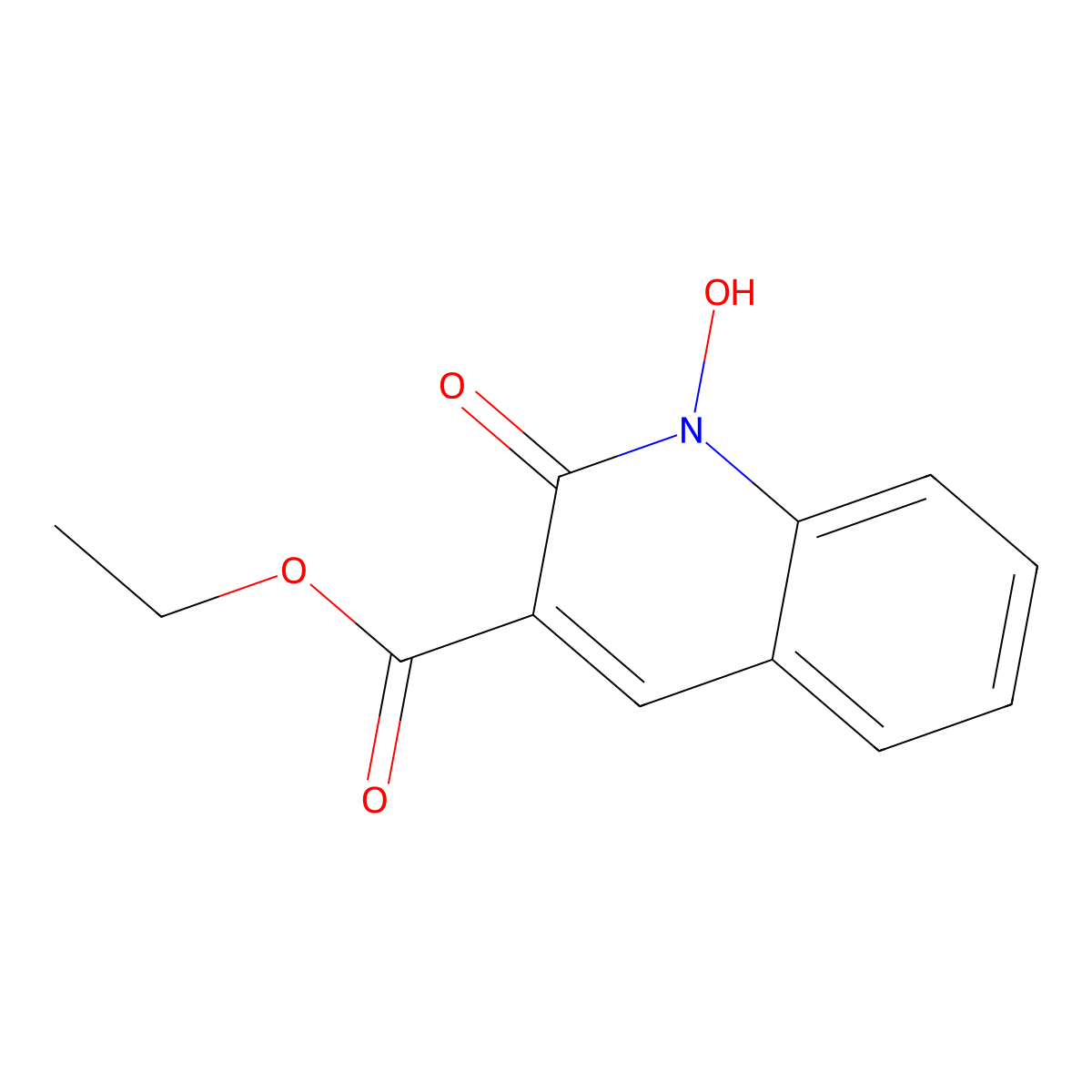 Ethyl 1-hydroxy-2-oxo-1,2-dihydroquinoline-3-carboxylate molecular structure, CAS 1873-41-2