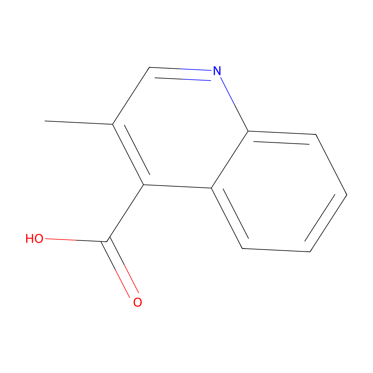3-Methylquinoline-4-carboxylic acid molecular structure, CAS 1873-51-4