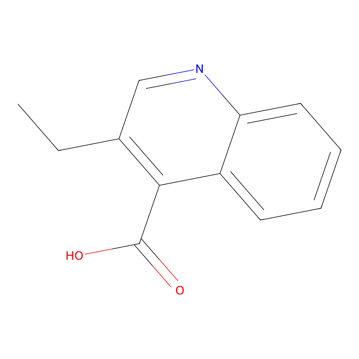 3-Ethylquinoline-4-carboxylic acid molecular structure, CAS 1873-52-5