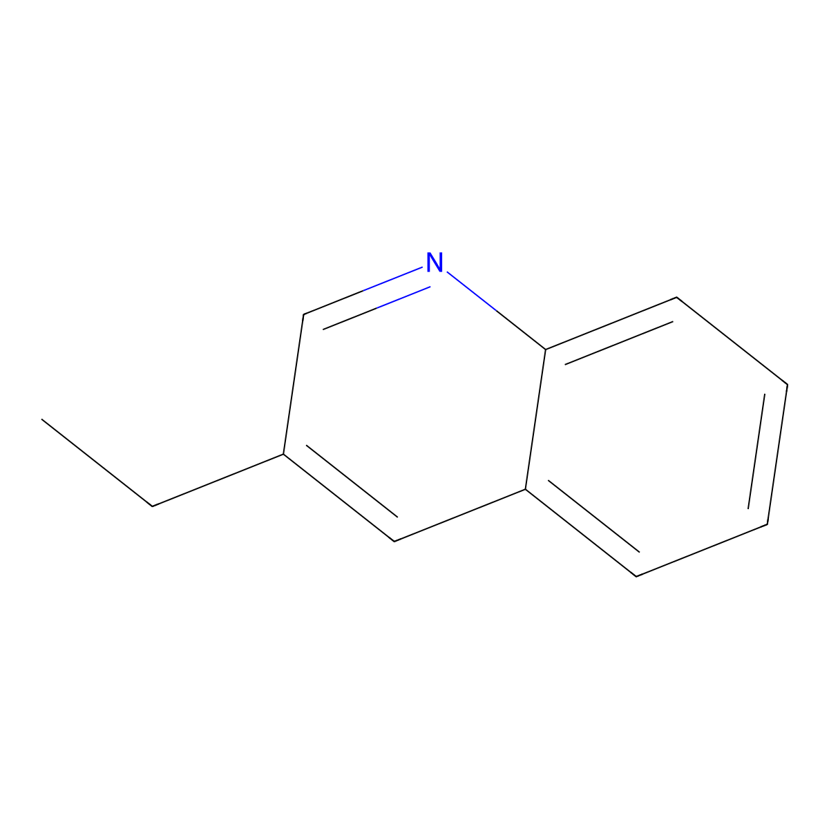 3-Ethylquinoline molecular structure, CAS 1873-54-7