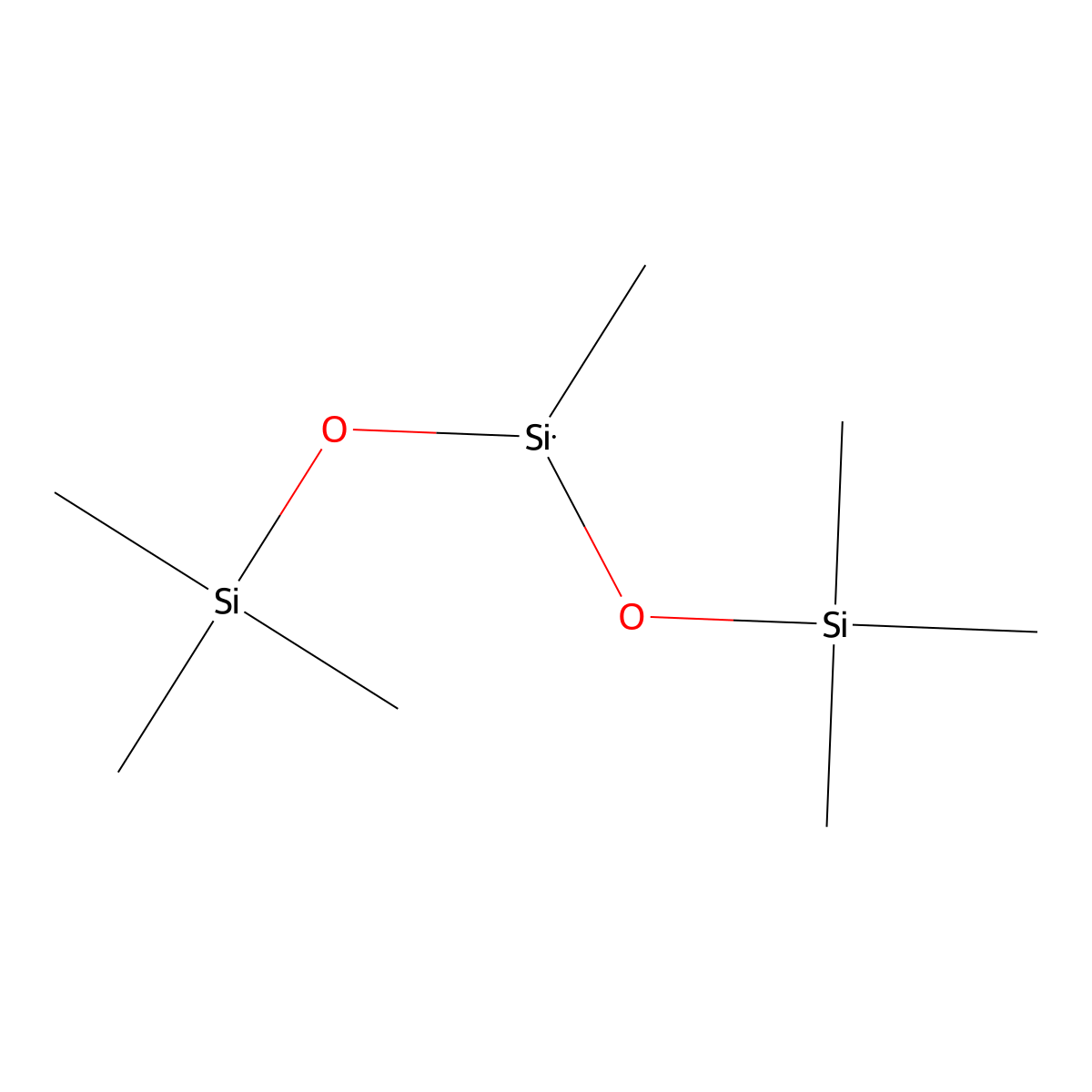 1,1,1,3,5,5,5-Heptamethyltrisiloxane molecular structure, CAS 1873-88-7