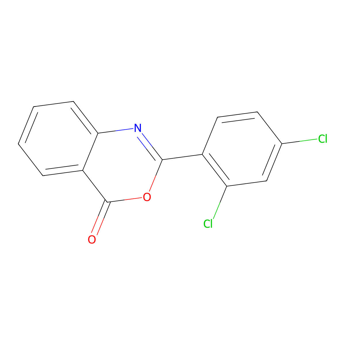 2-(2,4-dichlorophenyl)-4H-3,1-benzoxazin-4-one molecular structure, CAS 18730-23-9