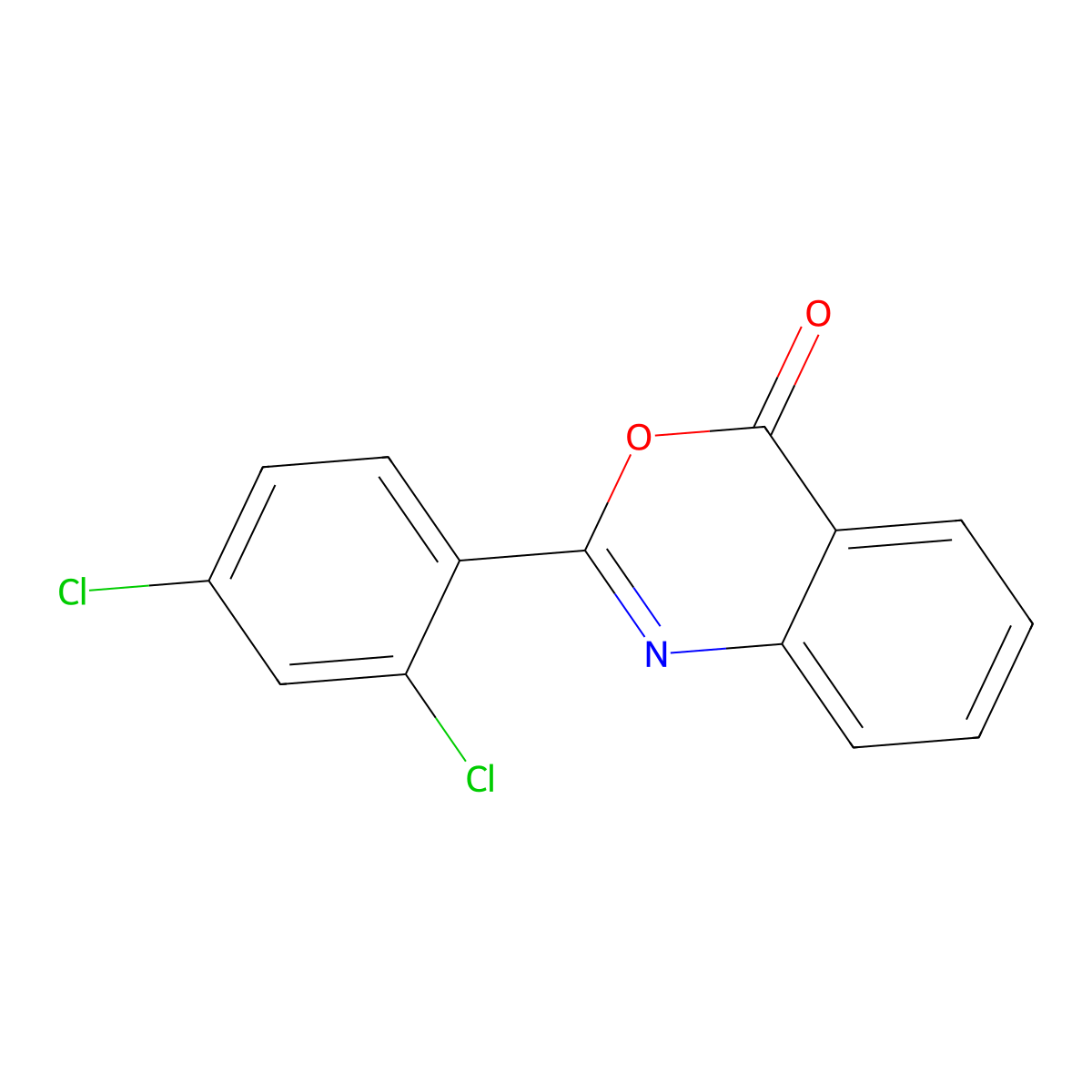 2-(2,4-dichlorophenyl)-4H-3,1-benzoxazin-4-one molecular structure, CAS 18730-23-9