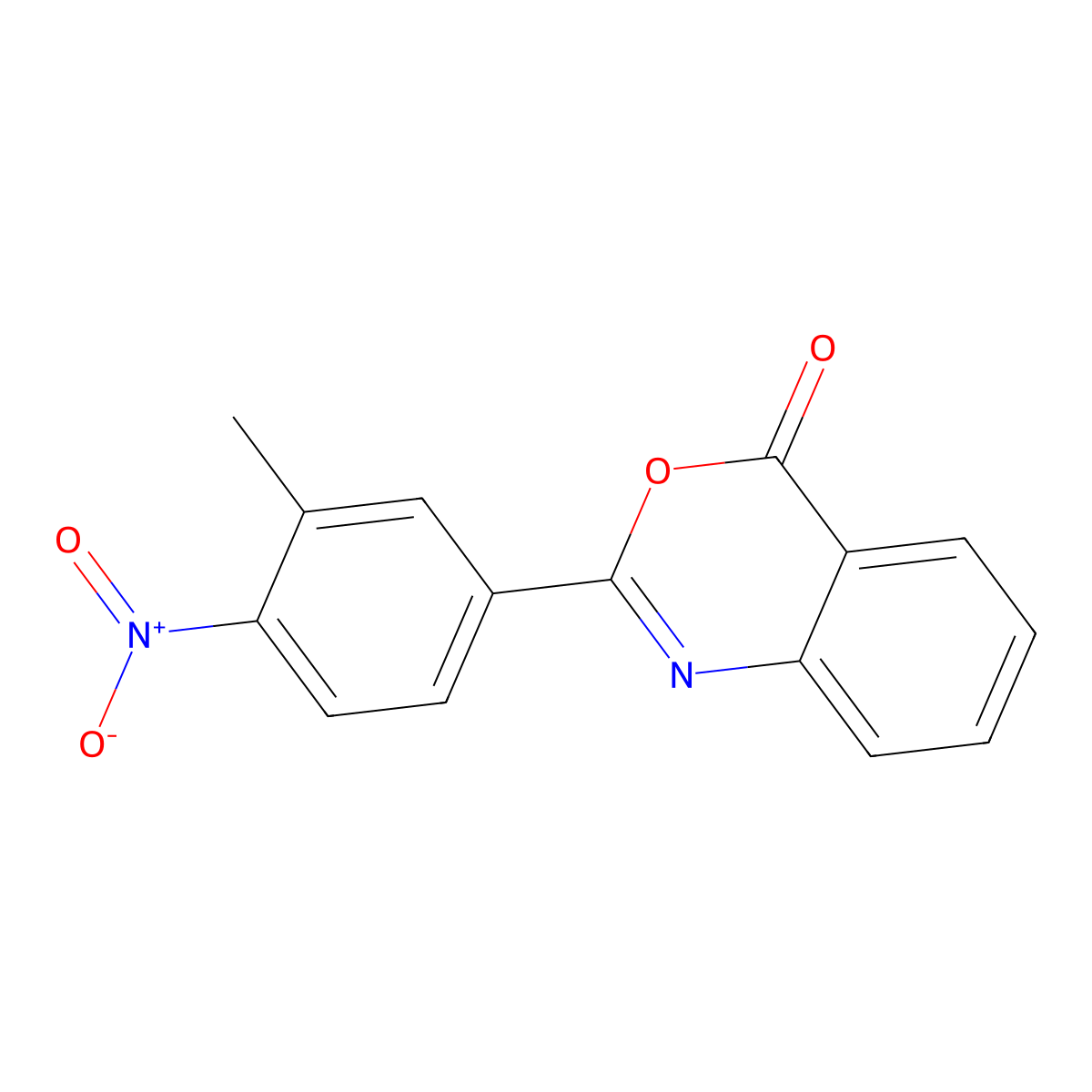 2-(3-Methyl-4-nitrophenyl)-4H-3,1-benzoxazin-4-one molecular structure, CAS 18730-24-0