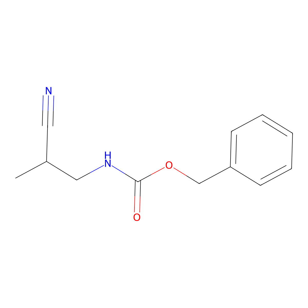 benzyl N-(2-cyano-2-methylethyl)carbamate molecular structure, CAS 1873046-43-5