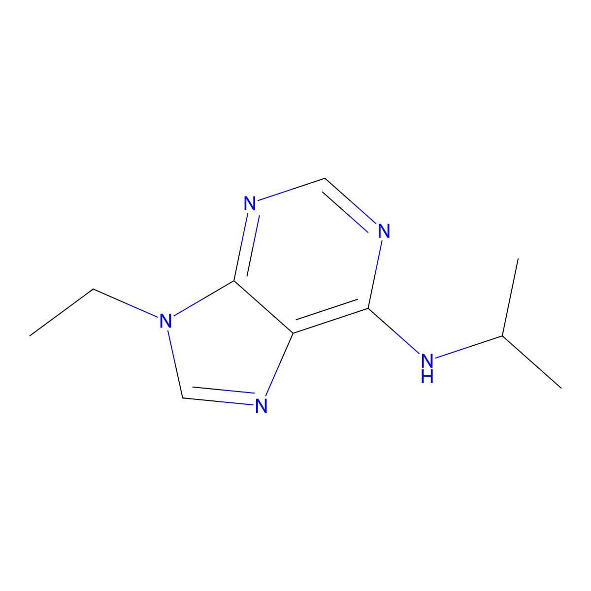 9-ethyl-N-(propan-2-yl)-9H-purin-6-amine molecular structure, CAS 1873073-64-3